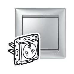   Legrand Valena TV-RD-SAT aljzat átmenő 14 dB, alumínium (Legrand 770137)