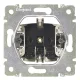 Legrand Valena 2P+F csatlakozóaljzat biztonsági zsaluval, rugós bekötéssel, alumínium (Legrand 770211)