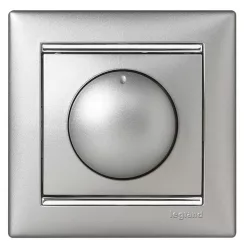   Legrand Valena forgatógombos fényerőszabályzó 40-400W (izzó- és halogén), alumínium (Legrand 770261)