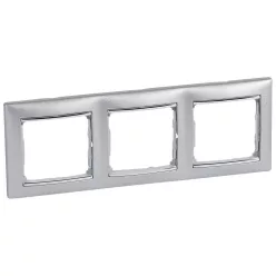   Legrand Valena Alumínium / Ezüst, 3-as vízszintes keret (Legrand 770353)