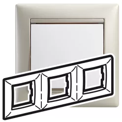   Legrand Valena keret hármas, vízszintes, kagylóhéj (Legrand 770473)