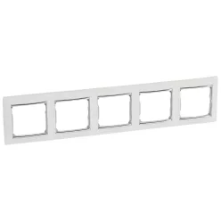  Legrand Valena Fehér / Ezüst, 5-ös vízszintes keret (Legrand 770495)