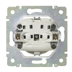   Legrand Valena 2P+F csatlakozóaljzat biztonsági zsaluval, rugós bekötéssel, elefántcsont (Legrand 774122)