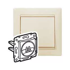   Legrand Valena hangszórócsatlakozó 2 kivezetéssel, elefántcsont (Legrand 774123)