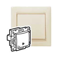   Legrand Valena IP44 egypólusú nyomó csengőjeles, elefántcsont (Legrand 774199)