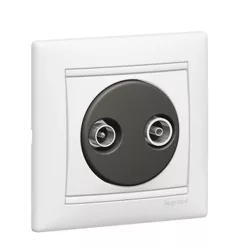   Legrand Valena TV-RD antenna-csatlakozóaljzat végzáró, 1,5dB fehér (Legrand 774432)