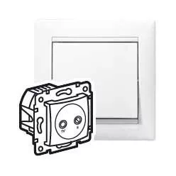   Legrand Valena TV-RD antenna-csatlakozóaljzat végzáró, 10dB fehér (Legrand 774433)
