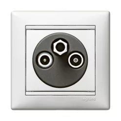   Legrand Valena TV-RD-SAT antenna-csatlakozóaljzat végzáró, 1,5dB fehér (Legrand 774435)