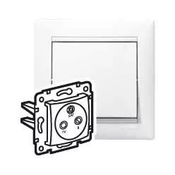   Legrand Valena TV-RD-SAT antenna-csatlakozóaljzat átmenő 14 dB, fehér (Legrand 774437)