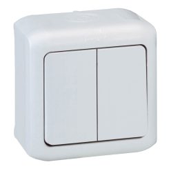   Legrand Forix IP44 falon kívüli kettős váltókapcsoló 10 AX - 250 V~ fehér (Legrand 782361)