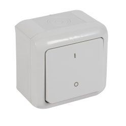   Legrand Forix IP44 falon kívüli kétpólusú kapcsoló 10 AX - 250 V~ szürke (Legrand 782386)