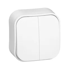   Legrand Forix IP20 falon kívüli kettős egypólusú kapcsoló, 10 AX - 250 V~ fehér (Legrand 782402)
