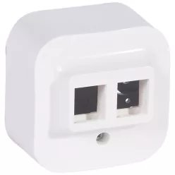   Legrand Forix IP20 kettős Keystone aljzat, fehér (Legrand 782426)