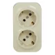 Legrand Forix IP20 falon kívüli 2x2P+F csatlakozóaljzat, 16 A, biztonsági zsalu nélkül, bézs (Legrand 782443)
