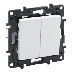   Legrand Niloé Step kettős váltókapcsoló, 10AX, fehér (Legrand 863108)