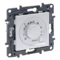   Legrand Niloé Step szobatermosztát, 8A, alumínium (Legrand 863341)