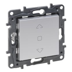   Legrand Niloé Step redőnykapcsoló (3 állású) 6A, mechanikus végállású motor közvetlen vezérléséhez, alumínium (Legrand 863344)