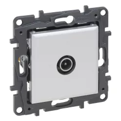   Legrand Niloé Step TV csillagpontos aljzat, végzáró (1,5 dB), alumínium (Legrand 863374)