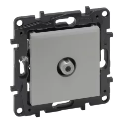   Legrand Niloé Step TV végzáró aljzat "F" típus (1,5 dB), alumínium (Legrand 863375)