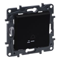   Legrand Niloé Step egypólusú nyomó jelzőfénnyel, csengőjellel, fekete (Legrand 863510)