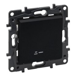   Legrand Niloé Step váltókapcsoló jelzőfénnyel, 10AX, fekete (Legrand 863516)