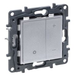   Legrand Niloé Step nyomógombos fényerőszabályzó 150W, 3 vezetékes, alumínium (Legrand 863981A)