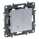 Legrand Niloé Step nyomógombos fényerőszabályzó 150W, 3 vezetékes, alumínium (Legrand 863981A)