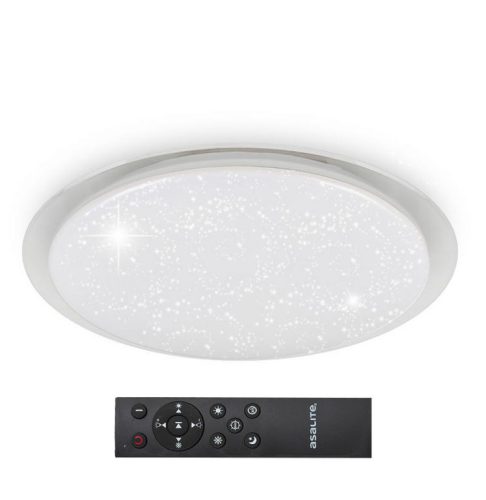 Asalite LED Mennyezeti Lámpa LIZA 48W 3000K/4000K/6500K (4080 lumen) Kerek/Csillagos + Távirányító CCT