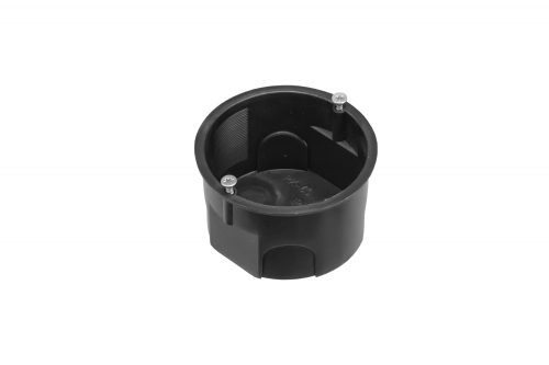 Műanyag szerelvénydoboz csavarokkal, fekete, 40mm, IP30