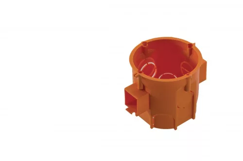 Műanyag szerelvénydoboz, mély, sorolható, narancssárga, 60mm