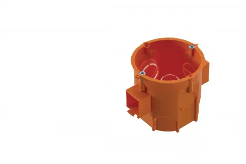 Műanyag szerelvénydoboz csavarokkal, mély, sorolható, narancssárga, 62mm