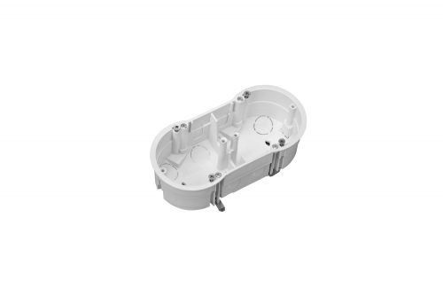 Gipszkarton szerelvénydoboz, fehér, PK60 kettes, 45mm, IP30