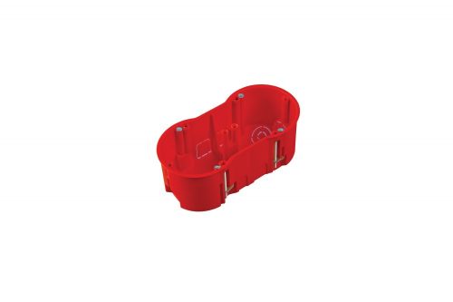 Halogénmentes gipszkarton szerelvénydoboz, mély, PK60 kettes, 60mm, IP30