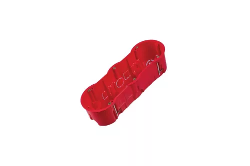 Halogénmentes gipszkarton szerelvénydoboz, mély, PK60 hármas, 60mm, IP30