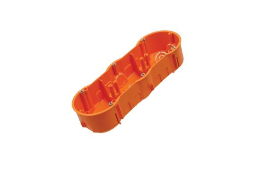 Műanyag szerelvénydoboz csavarokkal, hármas, 45mm, IP30