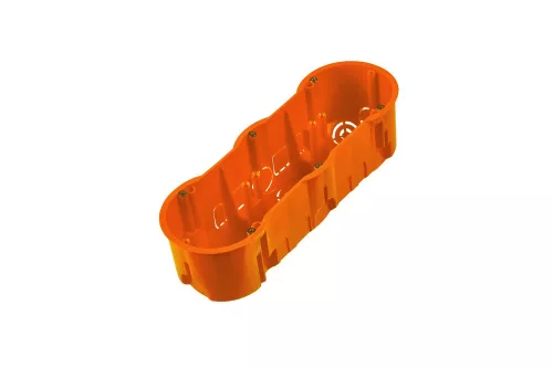 Műanyag szerelvénydoboz csavarokkal, hármas, 60mm, IP30