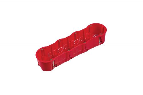 Halogénmentes gipszkarton szerelvénydoboz, mély, PK60 négyes, 60mm, IP30