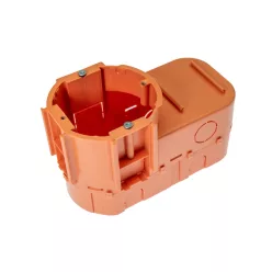   Süllyesztett szerelvénydoboz, 80 mm, Ø68, elektronikához, narancssárga