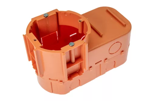 Süllyesztett szerelvénydoboz, 80 mm, Ø68, elektronikához, narancssárga
