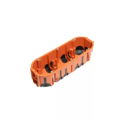   Gumimembrános szerelvénydoboz gipszkartonfalhoz, hármas változat, 60mm mély