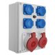 R-BOX 240, 1x32A/5p, 1x16A/5p, 4x250V