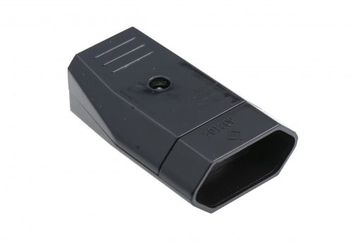 Lapos dugó, 10A/250V, fekete, földelés nélkül