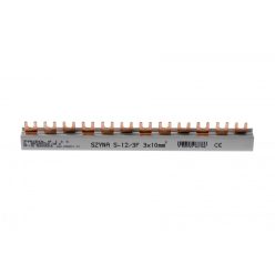 Villás fázissín, 63A, 3 fázisú, 12 modul, 10mm2, 215mm