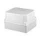 Kötődoboz, sima oldalfalú, magasított fedéllel, fehér, 250 x 200 x 160mm, IP56