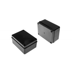   Kötődoboz, sima oldalfalú, fekete, 150x110x70mm, IP65, UV-álló