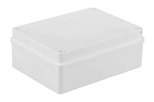 Kötődoboz, sima oldalfalú, fehér, 190x140x70mm, IP65