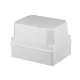 Kötődoboz, sima oldalfalú, magasított fedéllel, fehér, 190x140x140mm, IP65