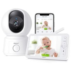  Arenti bébiőr szett - AINANNY B2 + 5" LCD (2MP, sírás-, hőmérséklet-, páratartalom figyelés, microSD, mikrofon, hangsz.)