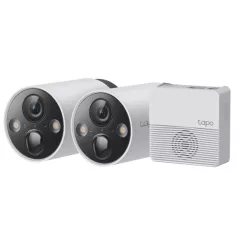   TP-link IP wifi Cső kamera - Tapo C420S2 KIT (2 kamera + hub; Akku; 4MP, 3mm, IP65, H264, IR15m, SD, mikrofon, hangsz)