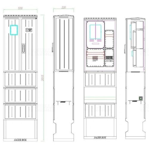 Csatári Plast szabadon álló fogyasztásmérő szekrény PVT-K-L Fm-53 (CSP21.ES051)